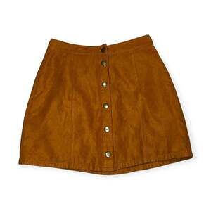 Arizona Skirt Button-up Microsuede Orange M